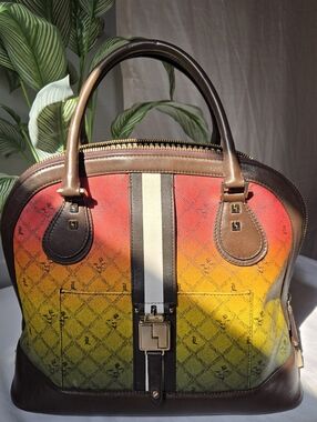 L.A.M.B. by Gwen Stefani  Rasta Gradient Monogram Speedy-Style Satchel